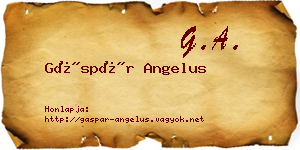 Gáspár Angelus névjegykártya