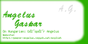 angelus gaspar business card